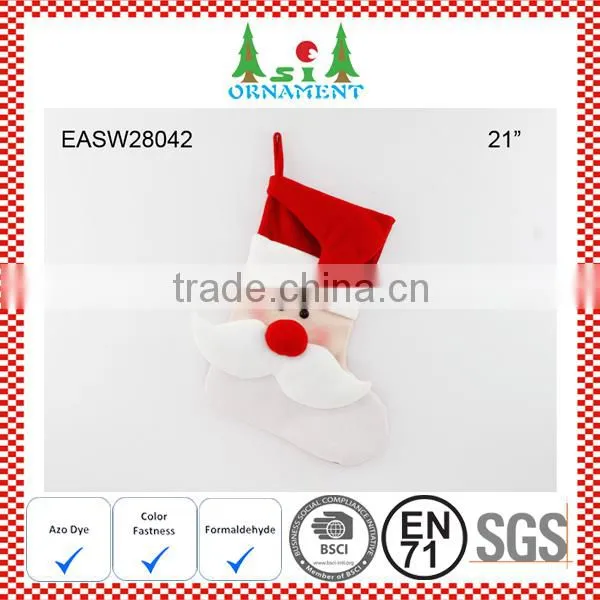 Red and White Knit Christmas Sock photo-4