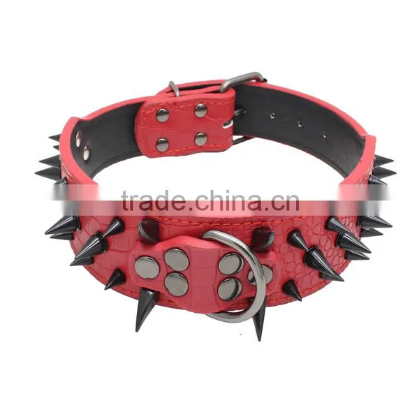 Wholesale Pet Products Large Pet Collars Nails pu Leather Dog Collars photo-4