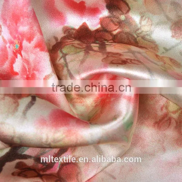 Digtital Print Charmeuse Silk Fabric photo-3