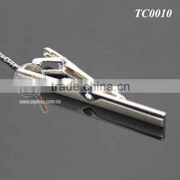 Wholesale Gentleman Silver Simple Necktie Tie Clip Bar Pin Practical Men Style Metal Blank Cheap Tie Clips photo-4