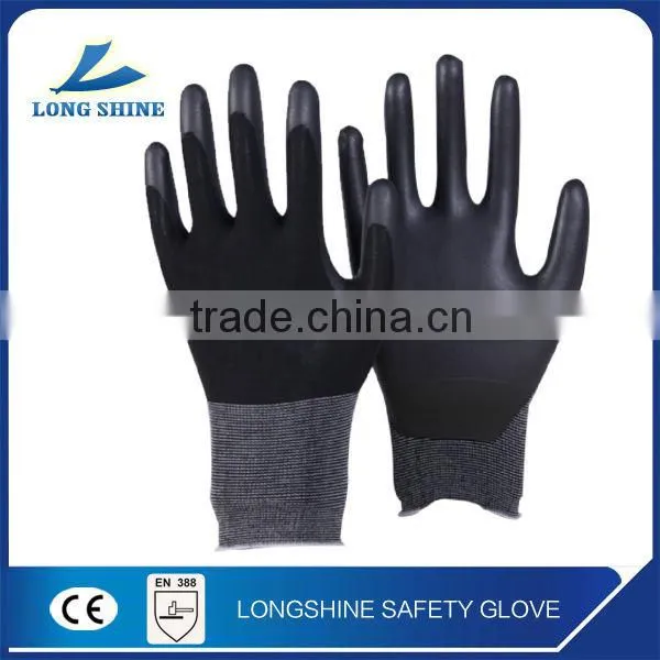 High Profermance 15G Nylon Liner 3/4 PU Coated on the Palm Anti-static Work Safety Glove photo-2