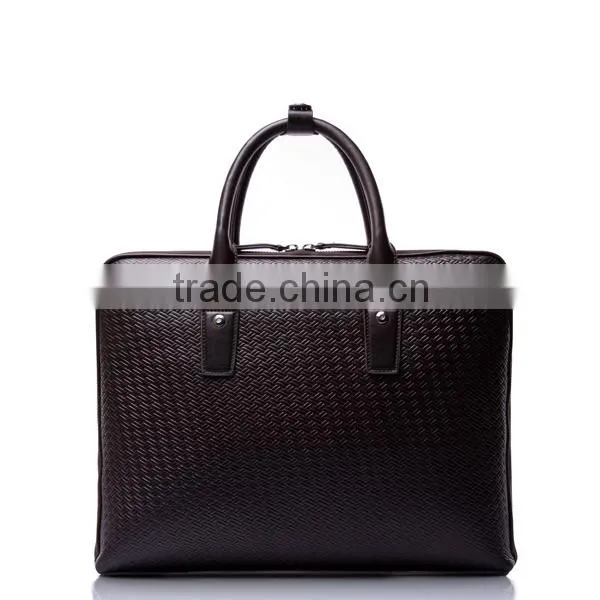 Luxury Leather Notebook Bag Men Business Executive Bag photo-3