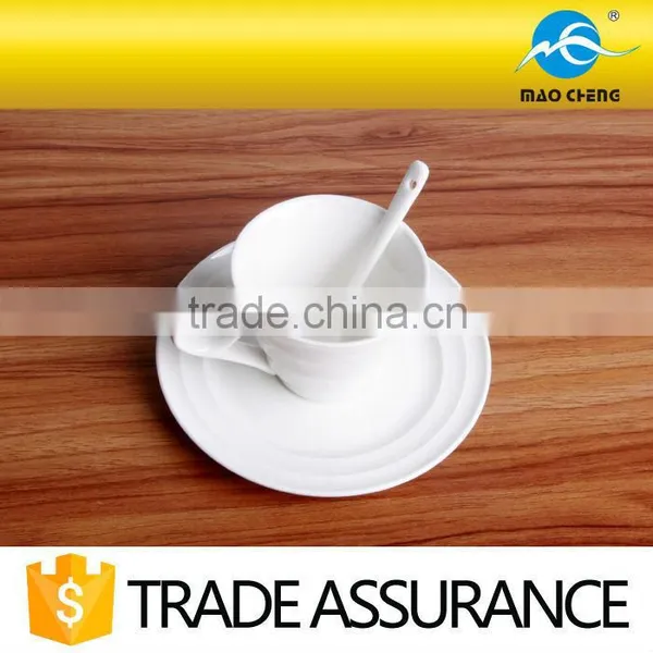 Small Ceramic Coffee Cup With Stripe for Restaurant photo-2