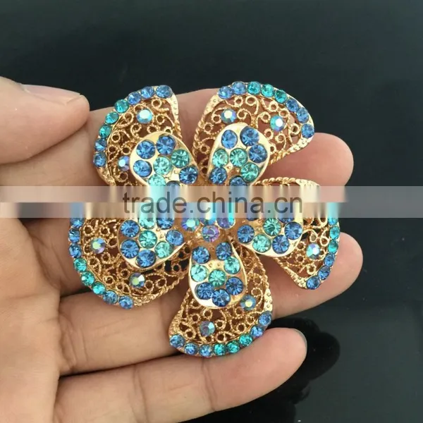 AB Crystal Rhinestone Flower Brooch,Colorful Rhinestone Brooch Pin,Brooches And Pins For Wedding photo-6