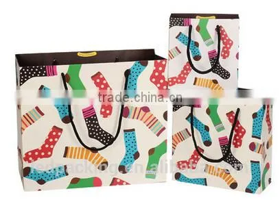 Christmas Printing Socks Pattern Gift Bag,lovely Present Bag photo-2