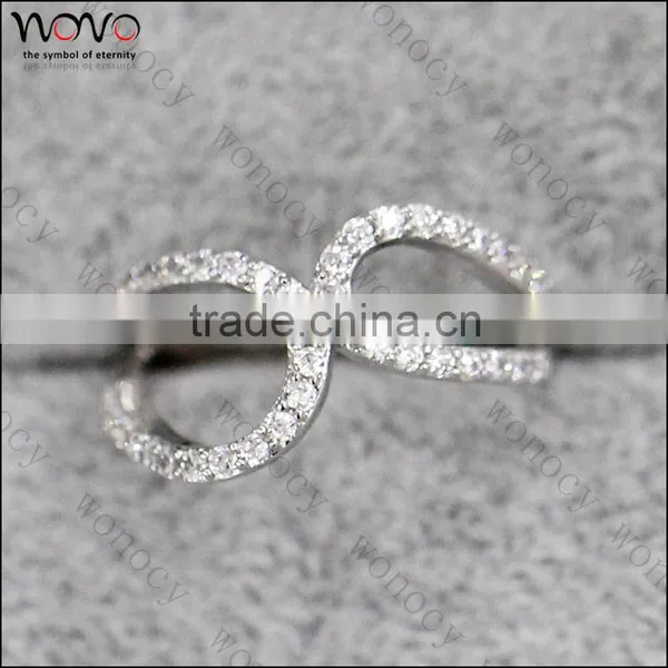 Fashion Wholesale American Gold Plated Paved Diamond Ring