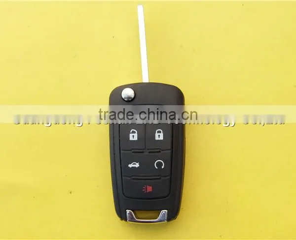 Keyless Entry Flip Remote Key Chevrolet 4+1 Buttons HU100 Blade photo-2