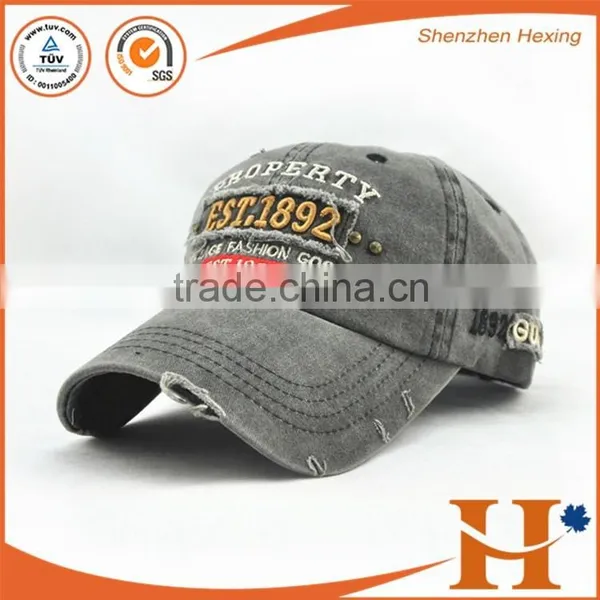 Factory Price! Custom Fitted Stone Washed Baseball Cap for Boys,custom Destroyed Baseball Cap Quality Choice photo-4