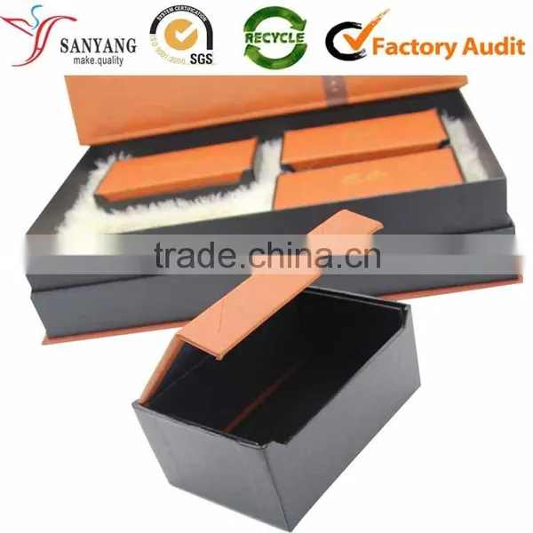 Professional Handmade Leather Cardboard Tea Box With 4 Small Tea Gift Box Set photo-3
