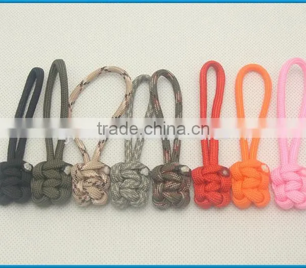Handmade Custom 550lb Paracord Monkey Fist Zipper Puller Knot Zipper Puller