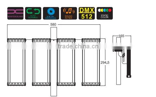 High Quality 480 (R192, G144, B144) RGB LED Par System DJ Lighting photo-6