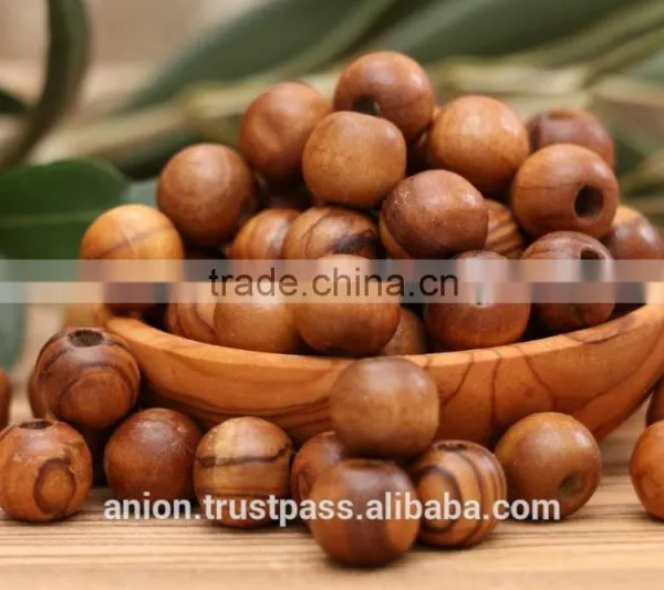 Olive Wood Round Beads 15mm photo-2