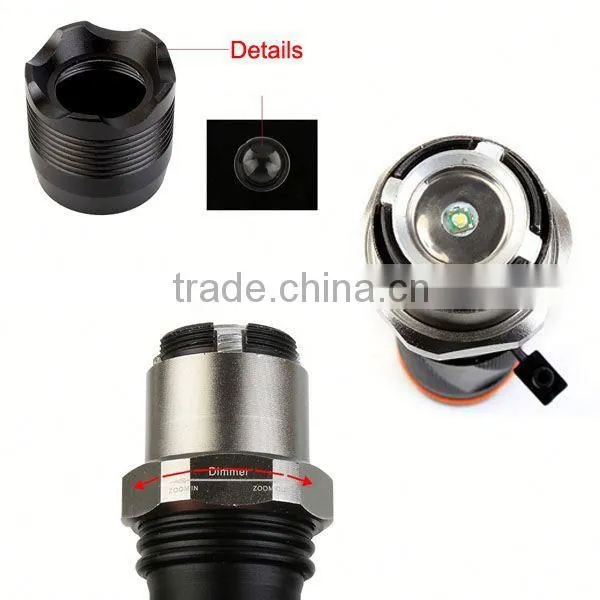 1174 New Multi Function Zoomable Police Torch Emergency Window Breaking Tool Light photo-2