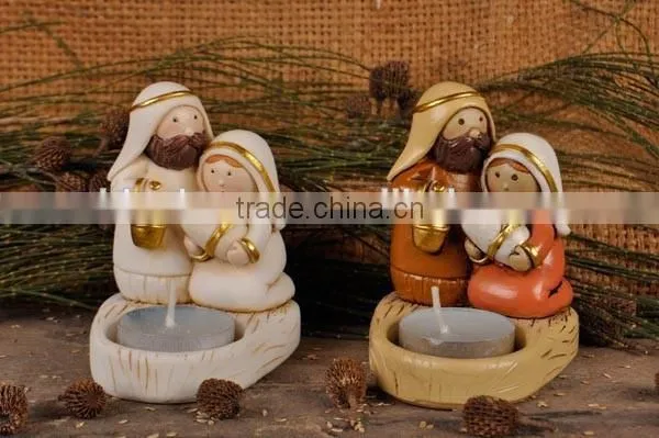 Polyresin Nativity Set Candlestick photo-5