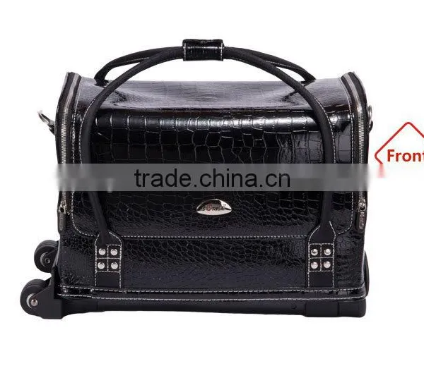 2016 New Arrival Wholesale Classic Black High Quality PU Leather Cosmetic Bag Makeup photo-2