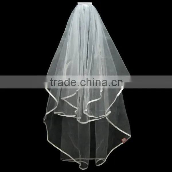 2016 Edged Ivory White Wedding Veil Soft Tulle High Quality Wedding Veils photo-6