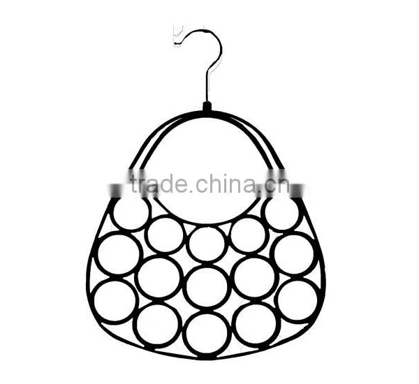 Velvet Flocked Scarf Tie Hanger, Purse Style photo-2