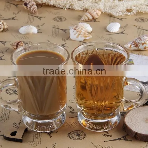 LongRun 5.5oz Carved Frosted Attractive and Durable Mug Tea Cup With Handle Wholesale photo-4