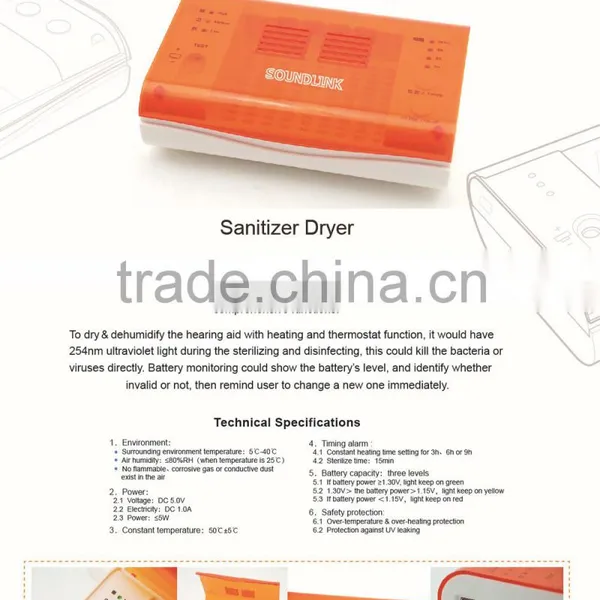 New Products of Electric Sanitizer Dryer With Battery Tester for Hearing Aid and Earmould photo-6