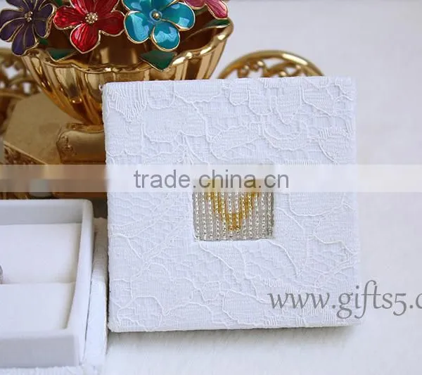 Wedding Creative Custom Ring Box With Beaded Name Plate of O For Engagement photo-2