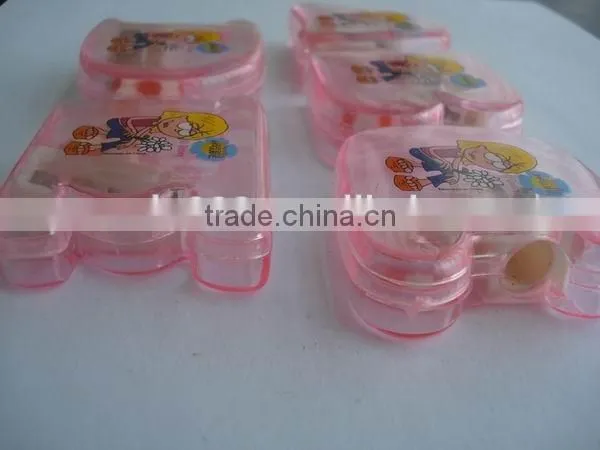 Custom Cartoon Letter Shaped Pencil Sharpener With Pencil Football Eraser photo-3
