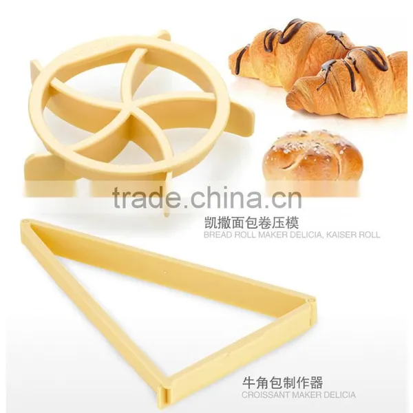 Food Grade Plastic Kaiser Roll Maker Toast Bread Mold Sandwich Cutter photo-3