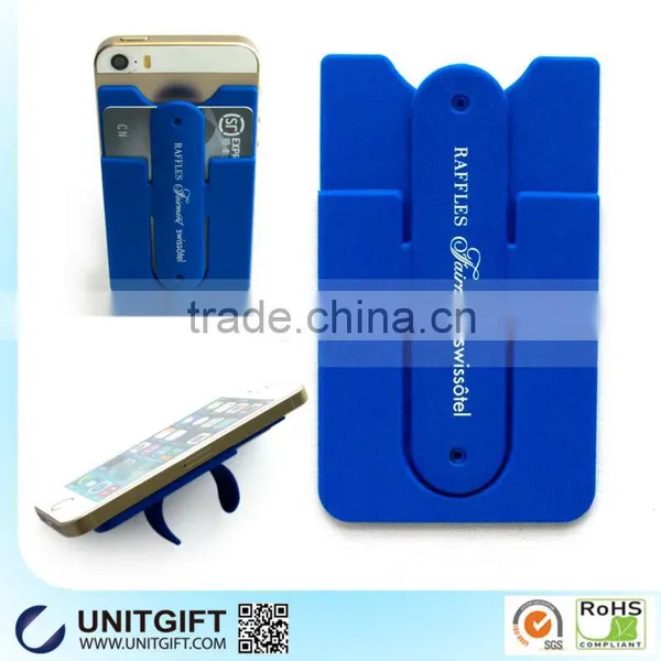 Sticky Cellphone Card Poket Touch U Mobile Phone Stand With Silk Print Logo photo-2