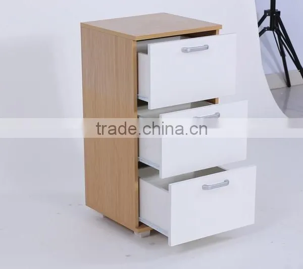 NOAHSION Beautiful Melamine Night Stand Or Drawer Chest With 3 Drawers photo-3