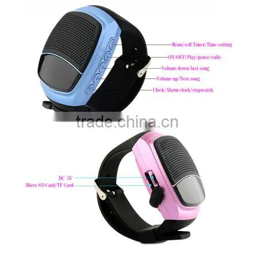 B90 Sports Bluetooth Speaker Hands-free Call TF Card Playing FM Radio Self-timer Wireless Speakers Smart Watch Time Display photo-4