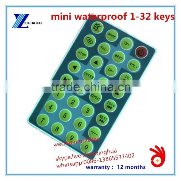Mini 18 Keys Waterproof IR Remote Control With NECC/RC5 Code for MP3 ,Audio/Video Player photo-2