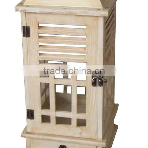 Garden Wood Candle Lantern Antique Finish photo-4
