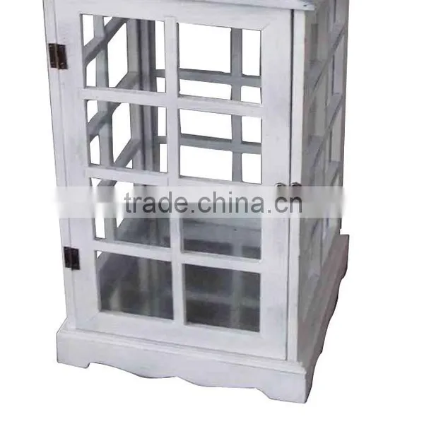 2016 Wood Candle Lanterns With Grey Metal Top photo-5