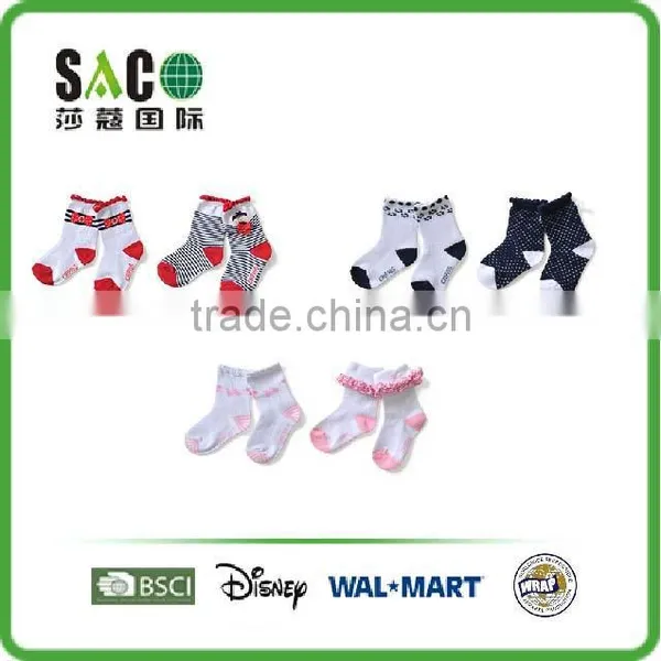 Cartoon Cute Bow and Flower Colorful Children Socks photo-2