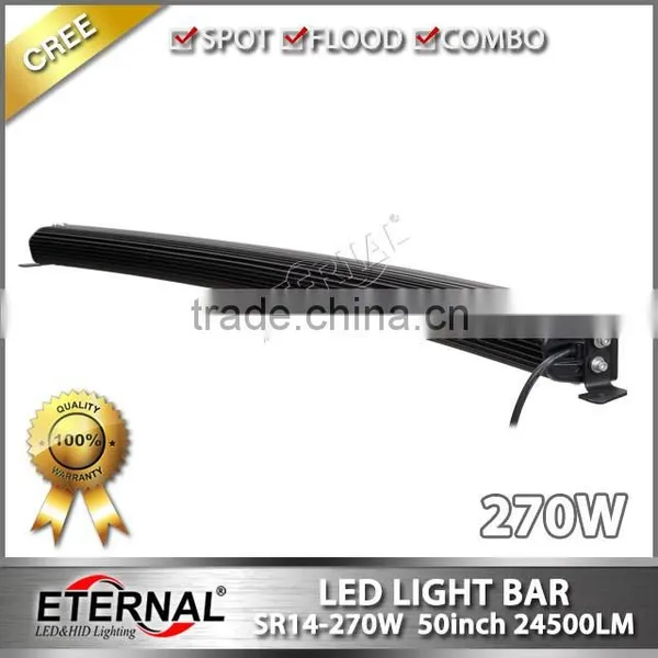 270W 50" Curved Light Bar Led Car Roof Rack Light Bar Offroad 4x4 SUV ATV UTV Radius Spot Flood Combo High Brightness Lamp photo-3
