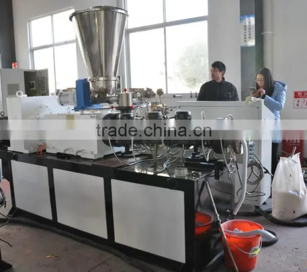 PVC Pipe Conical Plastic Twin Screw Extruder Machinery photo-3
