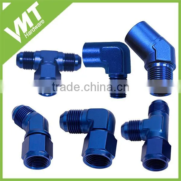 6AN Tee Fitting With Female Swivel on the Run Blue or Black or Silver photo-4