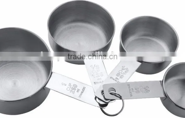 Top Quality 4pcs Stainless Steel Spoon Set Measuring Cup Spoon With Silicon Handle photo-4