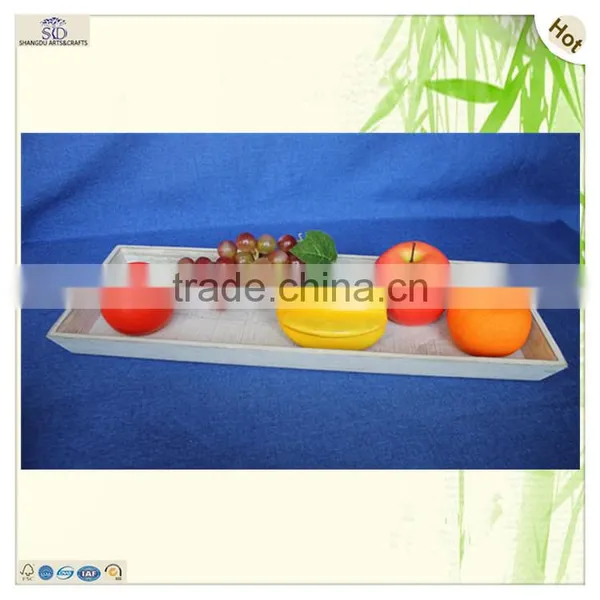 Fruit Flower Decorating Solid Antique Slim Thin Paulownia Tray photo-3