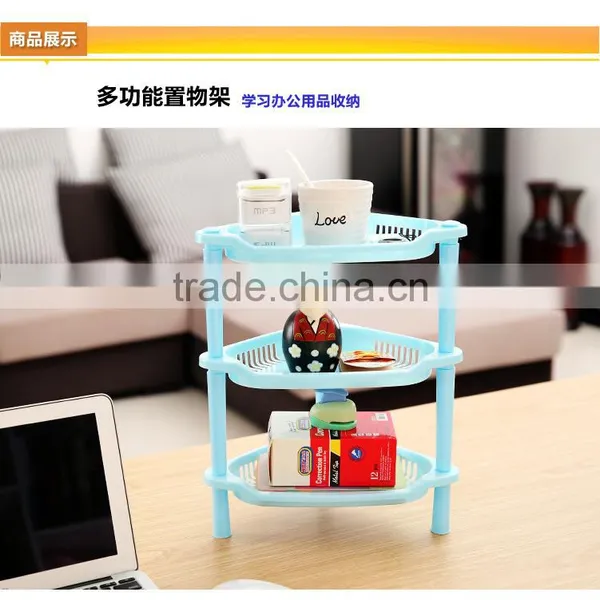 N230 High Quality Multifunctional Bathroom Plastic Triangle Storage Rack photo-3