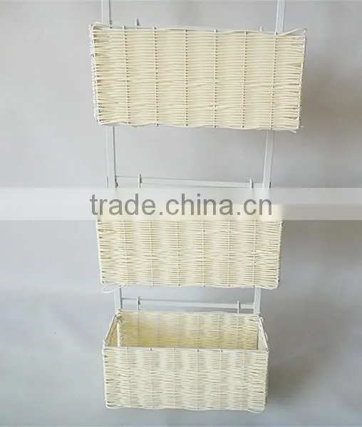 Upton Home Burnet White Over-the-Door 3-tier Storage Basket Set photo-4