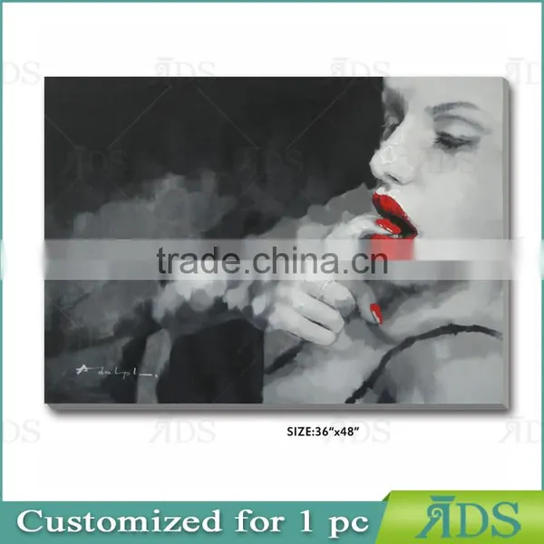 Amazon Hotselling 100% Handmade Wall Art Beautiful Girl Sex Oil Picture Painting photo-2