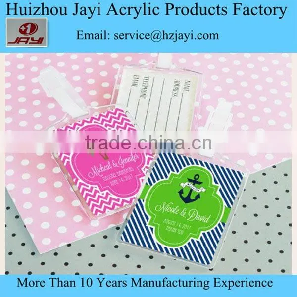 Crystal Clear Acrylic Wedding Luggage Tag Wholesale photo-2