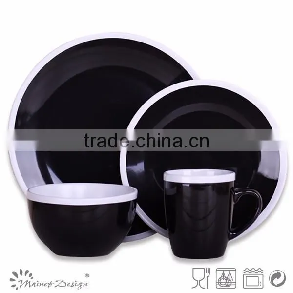 Dark Grey Dinner Set Ceramic/18PCS GREY STONEWARE DINNER SET photo-2