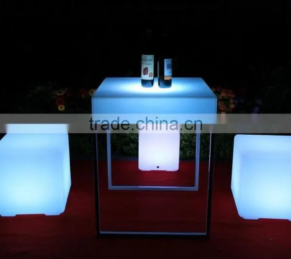 Mult Color Changing Plastic and Stainless Stell Led Table photo-4