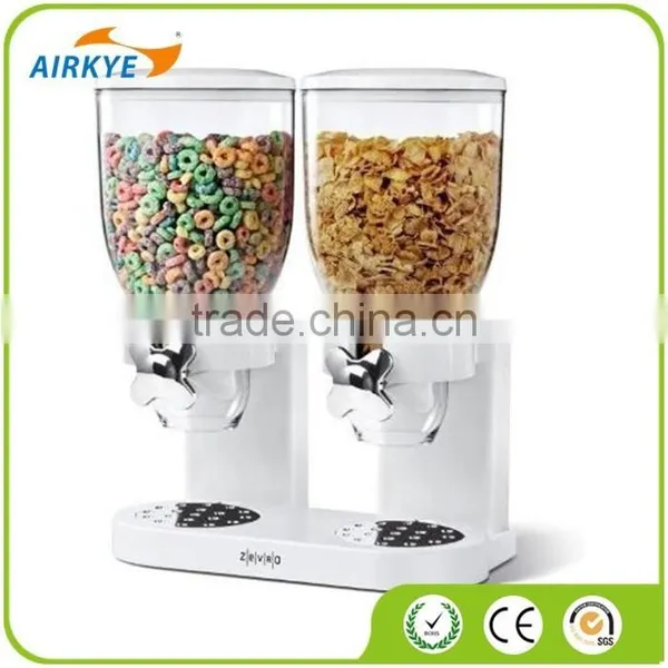 Double Dry Food Dispenser Kitchen Storage Container Cereal Snack photo-6