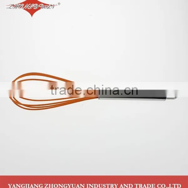 3 Pieces Stainless Steel Handle Silicone Coated Egg Whisk photo-2