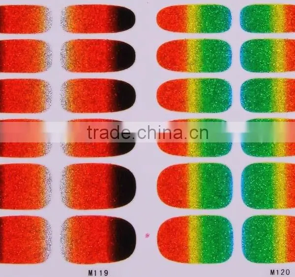 Hot Selling Gradient Color Nail Sticker for Girls, Gradient Nail Stick Fashion Nail Art Decals photo-6
