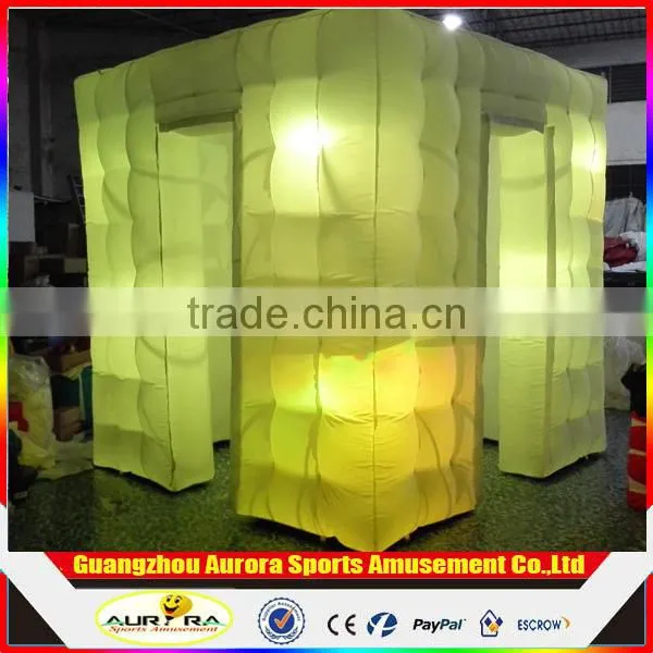 New Advertising 3D LED Inflatable Photo Booth Enclosure LED Wedding Inflatable Photobooth Shell photo-3