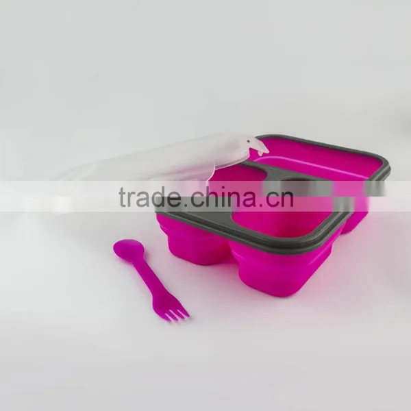 2017 New Food Grade Various Styles Collapsible Silicone Lunch Box/ Bento Box/ Food Container photo-2