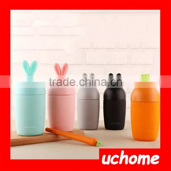 UCHOME BPA Free Rabbit Shaped Gym Glass Water Bottle photo-4